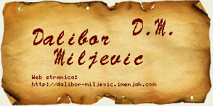 Dalibor Miljević vizit kartica